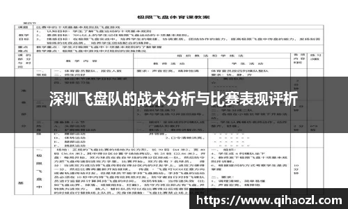 深圳飞盘队的战术分析与比赛表现评析