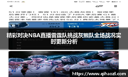 精彩对决NBA直播雷霆队挑战灰熊队全场战况实时更新分析